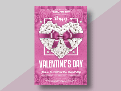 Valentines Day Flyer Template color event flyer flyer template love poster soft template valentines valentines day