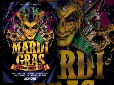 Mardi Gras Carnival Flyer Template