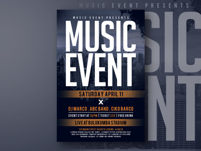 Music Event Flyer event event flyer event poster flyer flyer design flyer template inspiration music flyer poster poster design poster template print