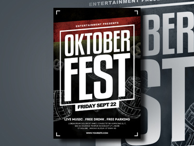 Oktoberfest Flyer Template advertising event event flyer flyer design flyer template germany mock up oktoberfest poster poster design poster template print print design print template template