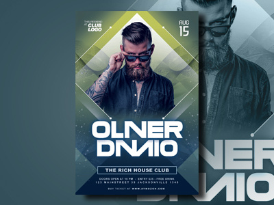 Dj Flyer Template abstract advertising concert flyer dj dj flyer djs event flyer flyer flyer design flyer template mock up music party flyer poster print print design print template template