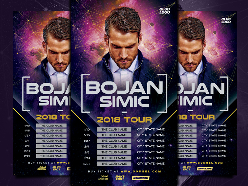 Dj Tour Dates Flyer Template by AyumaDesign on Dribbble