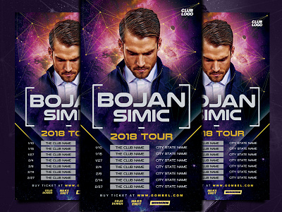 Dj Tour Dates Flyer Template abstract advertising dj flyer dj night dj tour event event flyer flyer flyer design flyer template music party flyer poster poster design print template space template