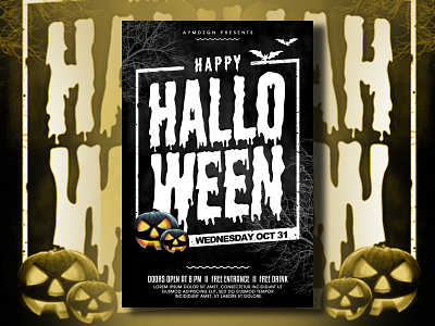 Halloween Flyer Template advertising black design event flyer flyer design flyer template halloween bash halloween carnival halloween design halloween flyer halloween poster poster print design print template