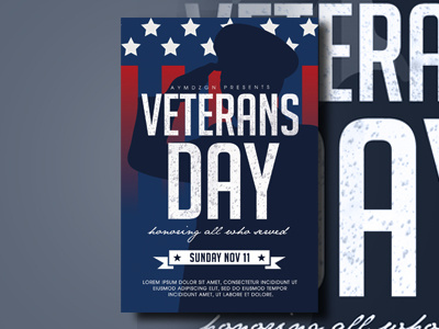 Veterans Day Flyer Template advertising america american apparel american event event event flyer flyer design flyer template labor day memorial day patriot day poster poster art poster design print design print template template usa veterans veterans day