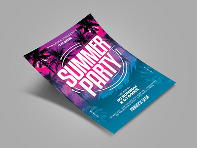 Summer Party Flyer Template abstract advertising event flyer flyer design flyer template illustration invitation music poster poster design print print design print template summer summer flyer summer party summer party flyer summer vibes template