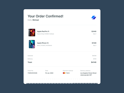 Daily UI 017 | Email Receipt