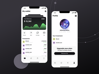 UX/UI crypto wallet app crypto wallet design figma ui ux