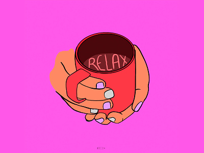 Relax digital art graphic design illustration lettering art minimal