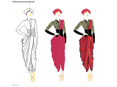 Jhansi Ki Rani Inspired Costume Illustration costume illustration graphic design illustration