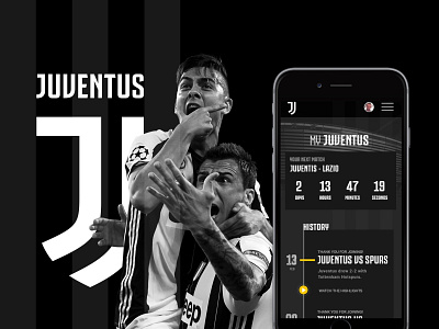 Juventus FC football football club juventus layout typography ux webdesign