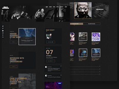 DJ Dave Seaman branding case study digital dj gold gradient layout music typography ui ux website