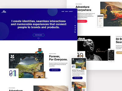 Portfolio landing page branding designer folio home page landing page portfolio ui ux web design