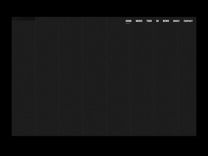 Dave Seaman Home page animation website ux ui typography music layout interaction gold dj digital animation branding