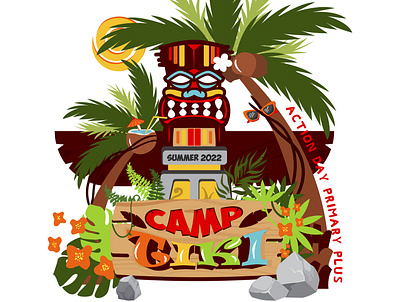 Logo for "Camp Tiki 2022 Summer Program"