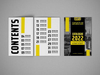 Layout design of catalogue for Kuwaiti company "SHIELD"