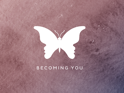 Personal branding for dermatology (two faces in a butterfly)
