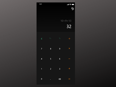 Daily UI 004 Calculator app design ui