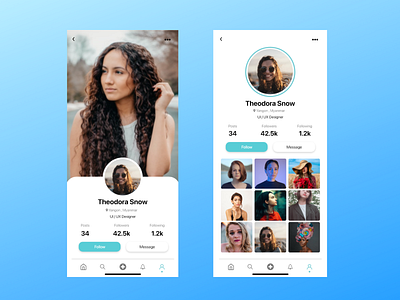 Daily UI 006 User Profile Design app design ui