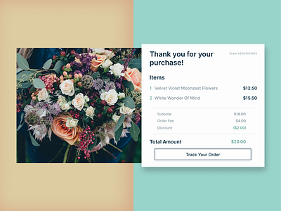 Daily UI 017 Email Receipt app design ui