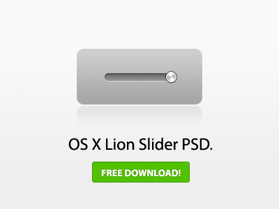 OS X Lion Slider PSD (Free Download) apple free layer style os x psd