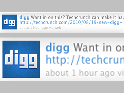 Digg's new Twitter icon