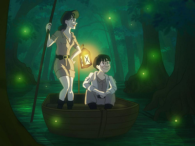 Dans la mangrove characters illustration