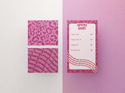 Price list & brand identity for a beauty salon.