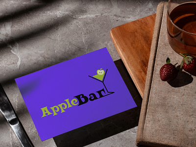Logo for the cocktail bar "Apple Bar" adobeillustrator brand identity branding design graphic design logo