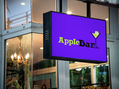 Logo for the cocktail bar "Apple Bar" adobeillustrator brand identity branding design graphic design logo