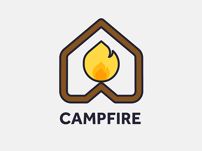 Campfire Logo campfire design logo logotype rightmove talks type
