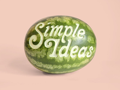 "Simple Ideas" - Type Treatment for MIAD miad simple type typography watermelon