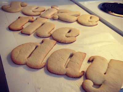 Kerning Cookies cookies eames hand done house industries newsies type treatment typography