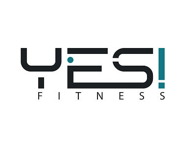 Logo "YES FITNESS" branding design graphic design icon illustration logo vector