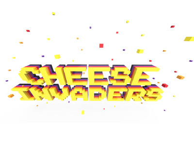 CHEESE INVADERS ! 2nd 3d cheese deloren invaders ratolas ratolasdeck rhinoceros shot wip