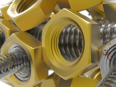 Nuts and Bolts #3 2stwip 3d blankrender bolts details newartwork nuts screw wip