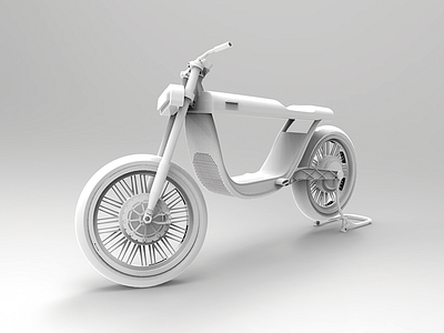 Concept modular electric bike. claymodel design industrial moto motorbike test transport wip
