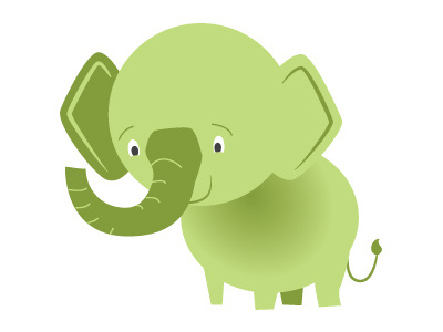 Green Elephant animals elephant green illustration vector