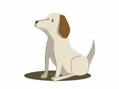 a little animated dog animals animation dog illustration vector