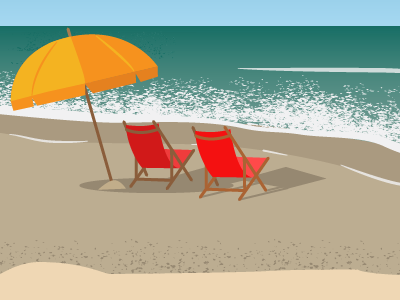 Animating a beach scene animation beach illustration vector
