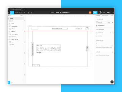 Figma Prototype ecommerce figma header layout prototype ui ux website