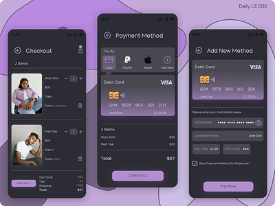Daily UI Challenge #002 - Credit Card Checkout dailydesign dailydesignchallenge dailyui design ui ux