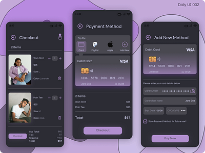 Daily UI Challenge #002 - Credit Card Checkout