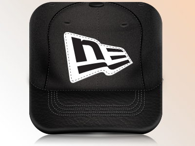Ne Lid cap felt icon ios iphone leather lid logo murder newera stitch