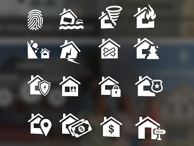 Protect Your Home Icons home icons subleveldesign ui