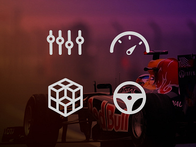 Speed Icons flat icons illustrator racing redbull speed ui ux web