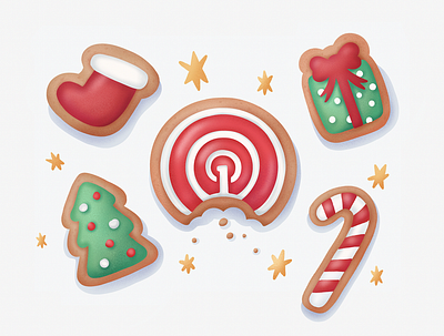OneSignal Holiday Cookies holiday illustration onesignal procreate
