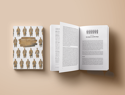 Men of Clay: An Exploration of the Terracotta Army book book cover book design design graphic design illustration