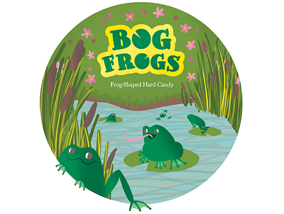 Bog Frogs Candy Concept branding design graphic design illustration logo