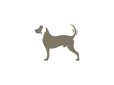 Dog Logo animal logo dog dog breed dog icon dog illustration dog logo dog tail dog vector icon logo negative space pictorial mark simple logo tail wags